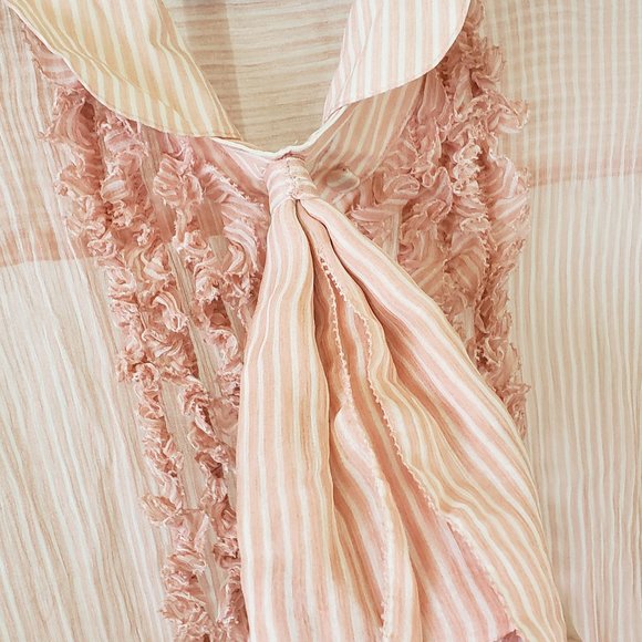 JUICY COUTURE Orange Silk Blouse SIZE 8! Luxury - Picture 3 of 9